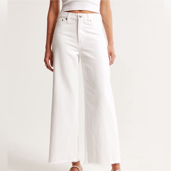 Cropped Wide Leg Jeans Abercrombie & Fitch - Picture 1 of 3